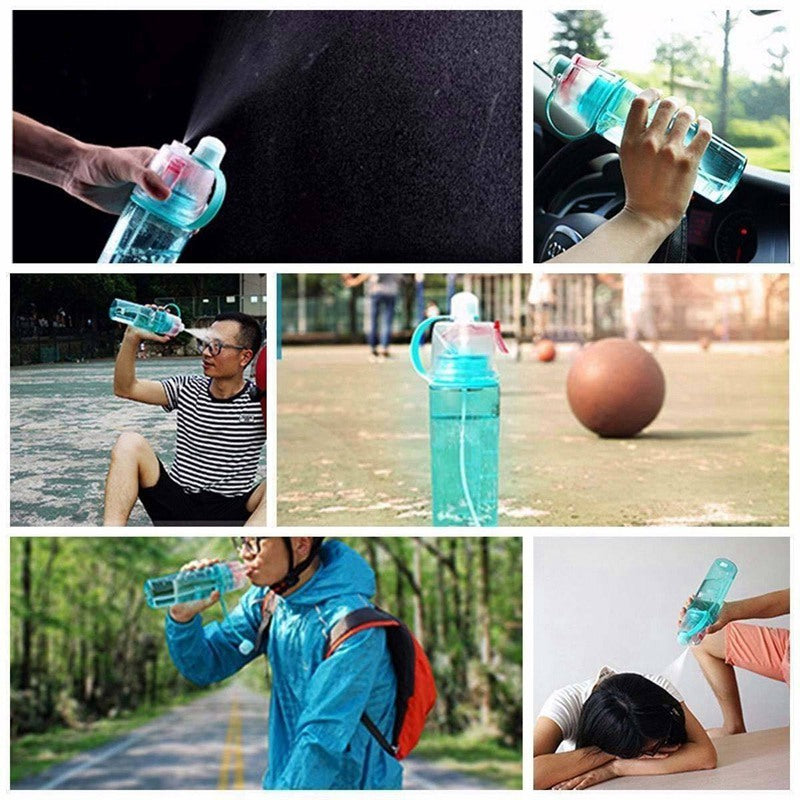 400ml / 600ml Water Bottle Outdoor Sports Mist Spray Bottle