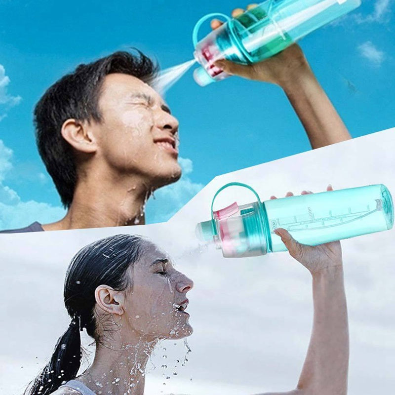 400ml / 600ml Water Bottle Outdoor Sports Mist Spray Bottle