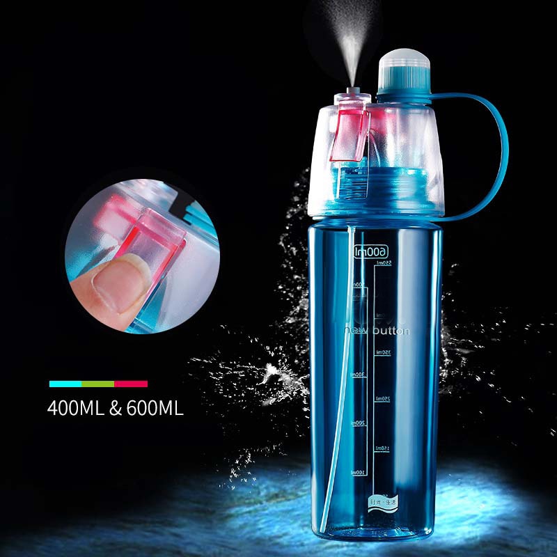 400ml / 600ml Water Bottle Outdoor Sports Mist Spray Bottle