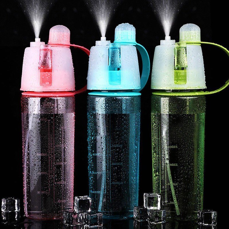 400ml / 600ml Water Bottle Outdoor Sports Mist Spray Bottle